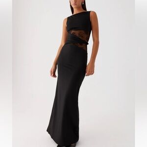 Pepper mayo Karma Maxi dress in black